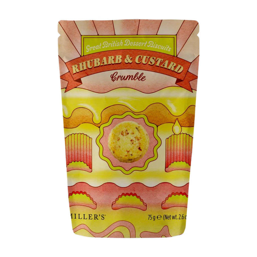 Great British Dessert Biscuits Rhubarb & Custard Crumble Biscuits (75g)