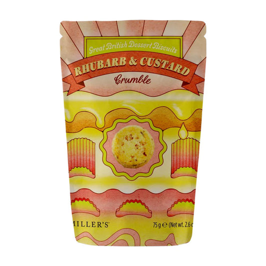 Great British Dessert Biscuits Rhubarb & Custard Crumble Biscuits (75g)